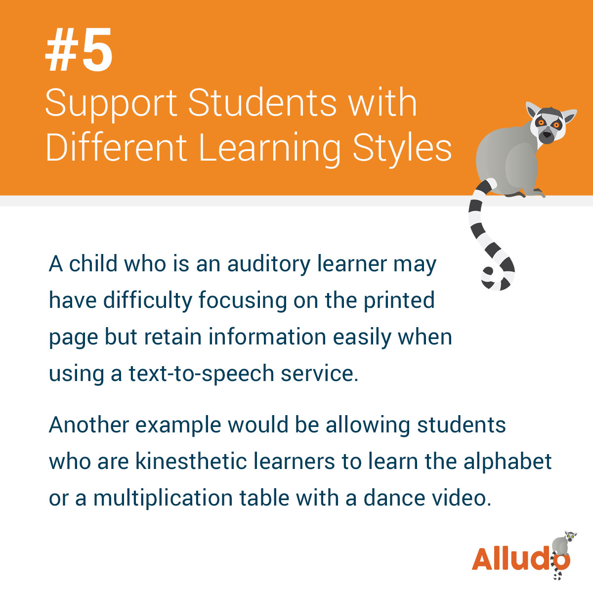 #5 support students with different learning styles